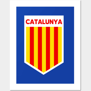 Catalonia Flag Emblem Posters and Art